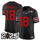 Men's Ohio State Buckeyes #18 Will Howard Black 2025 CFP Final Patch F.U.S.E. Vapor Limited Stitched Football Jersey,baseball caps,new era cap wholesale,wholesale hats
